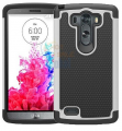 iTechCase Drop Combo כיסוי ל LG G3 לבן/שחור