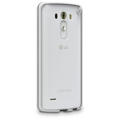 כיסוי ל LG G3 שקוף/לבן PureGear Slim Shell