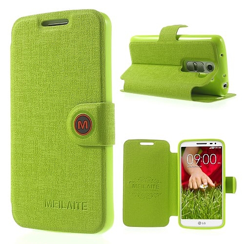כיסוי ל LG G2 מיני iTechCase Wallet Fancy ירוק