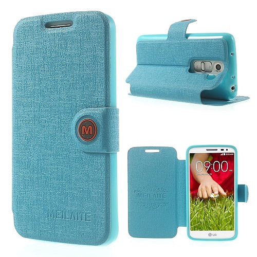 כיסוי ל LG G2 מיני iTechCase Wallet Fancy תכלת