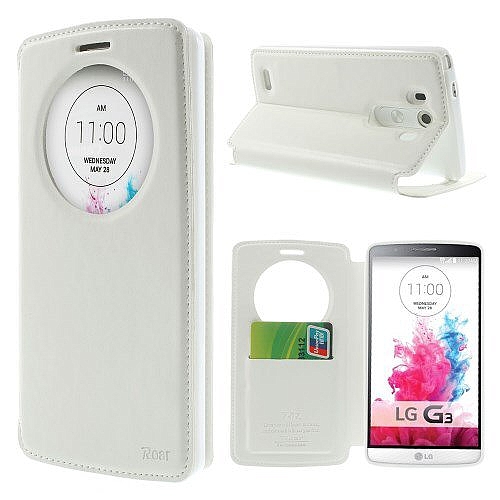 iTechCase Quick Smart Circle כיסוי ל LG G3 לבן