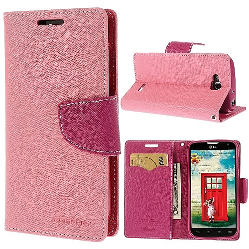 Mercury Fancy Diary כיסוי ל LG L90 ורוד