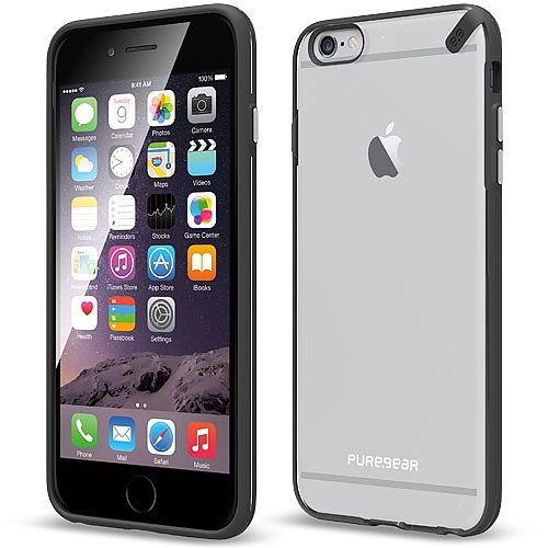 כיסוי לאייפון 6 פלוס שקוף/שחור PureGear Slim Shell
