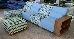 סלון \ מערכת ישיבה פינתית מבד דגם בוורלי