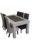 שולחן פינת אוכל + 6 כיסאות מאפוקסי דגם ברבי