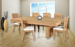 שולחן פינת אוכל + 6 כיסאות דגם דיאנה מעץ אלון מבוקע