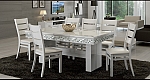 שולחן פינת אוכל + 6 כיסאות מאפוקסי בשילוב אבני קריסטל דגם שגב