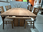 שולחן לפינת אוכל + 6 כסאות דגם הולנד מעץ אלון מבוקע