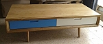 שולחן סלון מעץ אלון מבוקע בשילוב אפוקסי דגם n199