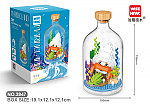 מיני לגו (ננו) סרטן בקונכייה במארז בקבוק.