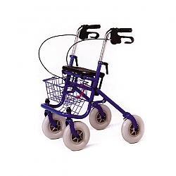 רולטור פלדה חזק ואמיד עם סלסלה ו 4 גלגלי גומי