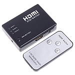 מפצל HDMI + שלט - עד 3 מכשירים למסך אחד
