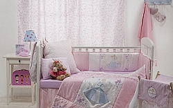 סט מצעים למיטת תינוק  6 חלקים - נסיכות