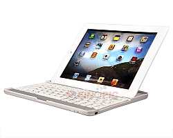 Aluminium Bluetooth Wireless Keyboard Case For New iPad 3 2 4rd White Keyboard