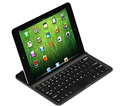 Aluminum Shell Bluetooth Keyboard Snap On Case Stand for iPad mini White
