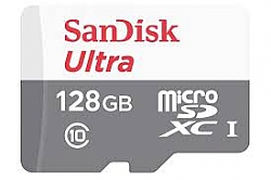 כרטיס זכרון  SANDISK ULTRA class 10 Micro SD SDXC  128GB
