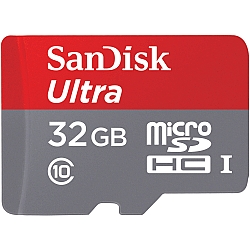כרטיס זכרון  SANDISK ULTRA 32GB Class 10 MICRO SD  Memory Card Adapter  SDHC