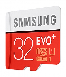 כרטיס זכרון  SAMSUNG EVO+ 32GB Class 10 MICRO SD  Memory Card Adapter  SDHC