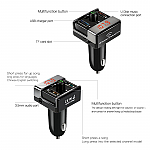 משדר fm איכותי לרכב /נגן לרכב+2 כניסות usb+בלוטוס+aux