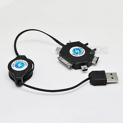 כבל מולטי usb לאייפון/גלקסי/htc/נוקיה - 1